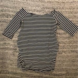 New look off shoulder striped maternity shirt